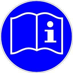 Icône bleu livre rond pictogramme information à télécharger gratuitement